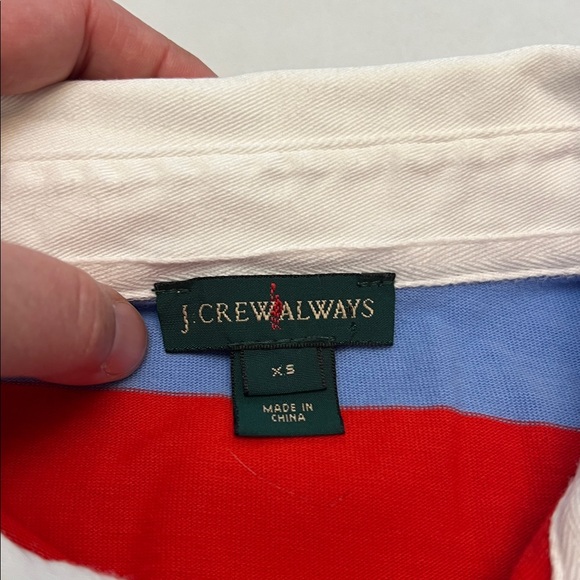 VINTAGE J.CREW ALWAYS STRIPED POLO LONG SLEEVE SHIRT WOMENS SIZE SMALL - Picture 8 of 13